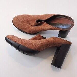 Cole Haan G Series Nike Air Lt Brown Suede Mules